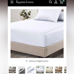 Bamboo Fitted White Sheet Set